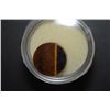 Image 1 : Round Disc-Shaped Tigers Eye-Like Gemstone; EST. $10-20