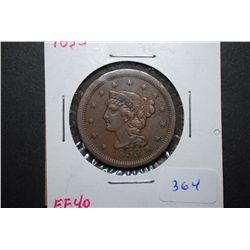 1853 US Large One Cent; EF40; EST. $60-125