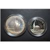 Image 1 : 1986-S US Liberty Commemorative Two-Coin Proof Set In Velvet Box; Ellis Island $1 & Nation Of Immigr