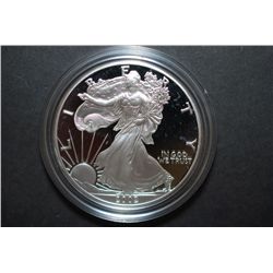 2002-W US Silver American Eagle $1 Proof In Velvet Box With COA Included; 99.9% Silver 1 Oz.; EST. $