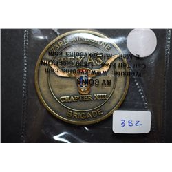 173rd Airborne Brigade Texas Chapter XIII Military Challenge Coin; Iraq Afghanistan Okinawa Vietnam 