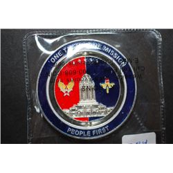 Randolph Force Support Squadron Military Challenge Coin Presented By The Director; One Team One Miss