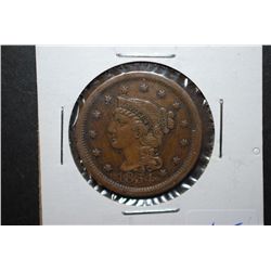1854 US Large One Cent; EF40; EST. $60-125