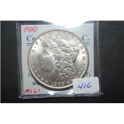 1900 US Silver Morgan $1; MS61; EST. $50-60