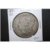 Image 1 : 1891-CC US Silver Morgan $1; EST. $80-100
