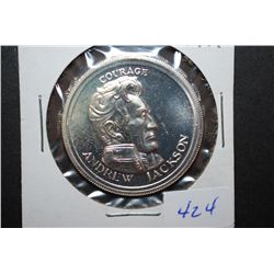 1978 Liberty Lobby Silver Round "Andrew Jackson Courage"; .999 Fine Silver 240 Grains; EST. $20-30