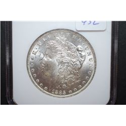 1885-O US Silver Morgan $1; NGC Graded MS63; EST. $55-70
