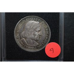 1893 US Columbian Commemorative Half Dollar In Display Holder; World's Columbian Exposition Chicago;