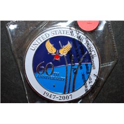 1947-2007 United States Air Force 60th Anniversary Military Challenge Coin; One Team One Mission; ES