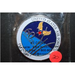 1947-2007 United States Air Force 60th Anniversary Military Challenge Coin; One Team One Mission; ES