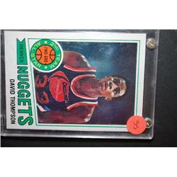 1969 NBA David Thompson All-Star 2nd Team Denver Nuggets Basketball Trading Card In Display Case; ES