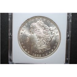 1885-O US Silver Morgan $1; MCPCG Graded MS62; EST. $45-65