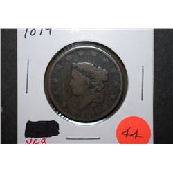 1819 US Large One Cent; VG8; EST. $30-50
