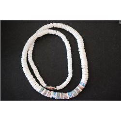 Puka Shell Necklace With Colored Accent Shells; EST. $5-10