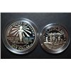 Image 2 : 1986-S US Liberty Commemorative Two-Coin Proof Set In Velvet Box; Ellis Island $1 & Nation Of Immigr