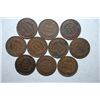 Image 2 : US Indian Head One Cent; Various Dates & Conditions; Lot of 10; EST. $10-15
