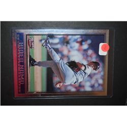 1998 MLB Large (4 1/4 x 5 3/4) Hideo Nomo Los Angeles Dodgers Super Chrome Baseball Trading Card; ES