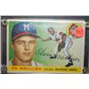 Image 1 : 1950s MLB Ed Mathews Milwaukee Braves Baseball Trading Card In Display Case; EST. $5-10