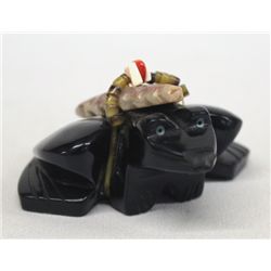 Navajo Carved Frog Fetish by David Yazzie