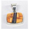 Image 1 : Navajo Sterling Stone-to-Stone Inlay Pendant