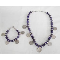 Tribal Coin & Lapis Necklace & Bracelet-Judy Young