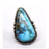 Image 1 : Navajo Sterling Nevada Turquoise Ring--Bilagody