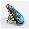 Image 2 : Navajo Sterling Nevada Turquoise Ring--Bilagody