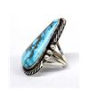 Image 3 : Navajo Sterling Nevada Turquoise Ring--Bilagody