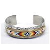 Image 1 : Navajo Sterling Gold Overlay Cuff Bracelet