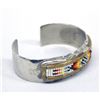 Image 2 : Navajo Sterling Gold Overlay Cuff Bracelet