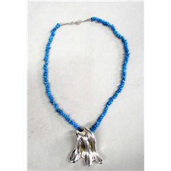 Southwestern Style Silver Turquoise Necklace