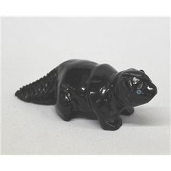 Navajo Carved Jet Beaver Fetish