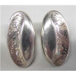 Southwestern Sterling Silver Holloware Earrings