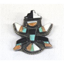 Zuni Old Pawn Knifewing Kachina Pin by Rex