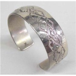 Navajo Sterling Silver Cuff Bracelet--Jacob Kahe