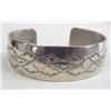 Image 2 : Navajo Sterling Silver Cuff Bracelet--Jacob Kahe