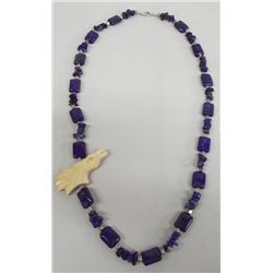 Lapis Lazuli & Horse Pendant Necklace--Judy Young