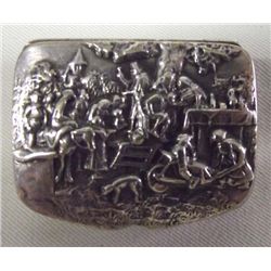 Antique Denmark Silver Repousse' Pill Box