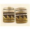 Image 3 : Navajo Gold Overlay Pierced Earrings -Singer