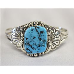 Navajo Sterling Turquoise Bracelet by Spencer