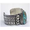 Image 2 : Navajo Sterling & Turquoise Bracelet by Sanchez