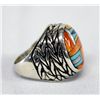 Image 2 : Zuni Stone-to-Stone Sterling Ring, Signed
