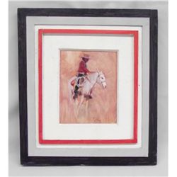 Original Print in Wooden Frame-Frank Larson