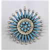 Image 1 : Zuni Petit Point Turquoise Pin/Pendant by Booqua