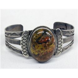 Navajo Arizona Agate on Sterling Bracelet