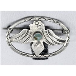 Navajo Old Pawn Turquoise Bird Pin