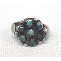 1940 Zuni Petit Point Turquoise Ring