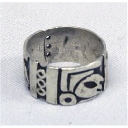 Mexican Sterling Ring - Mayan Design