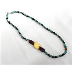 Southwest Stones and Bone Horse Head Necklace