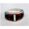 Image 1 : Zuni Halmarked Sterling Multicolored Ring